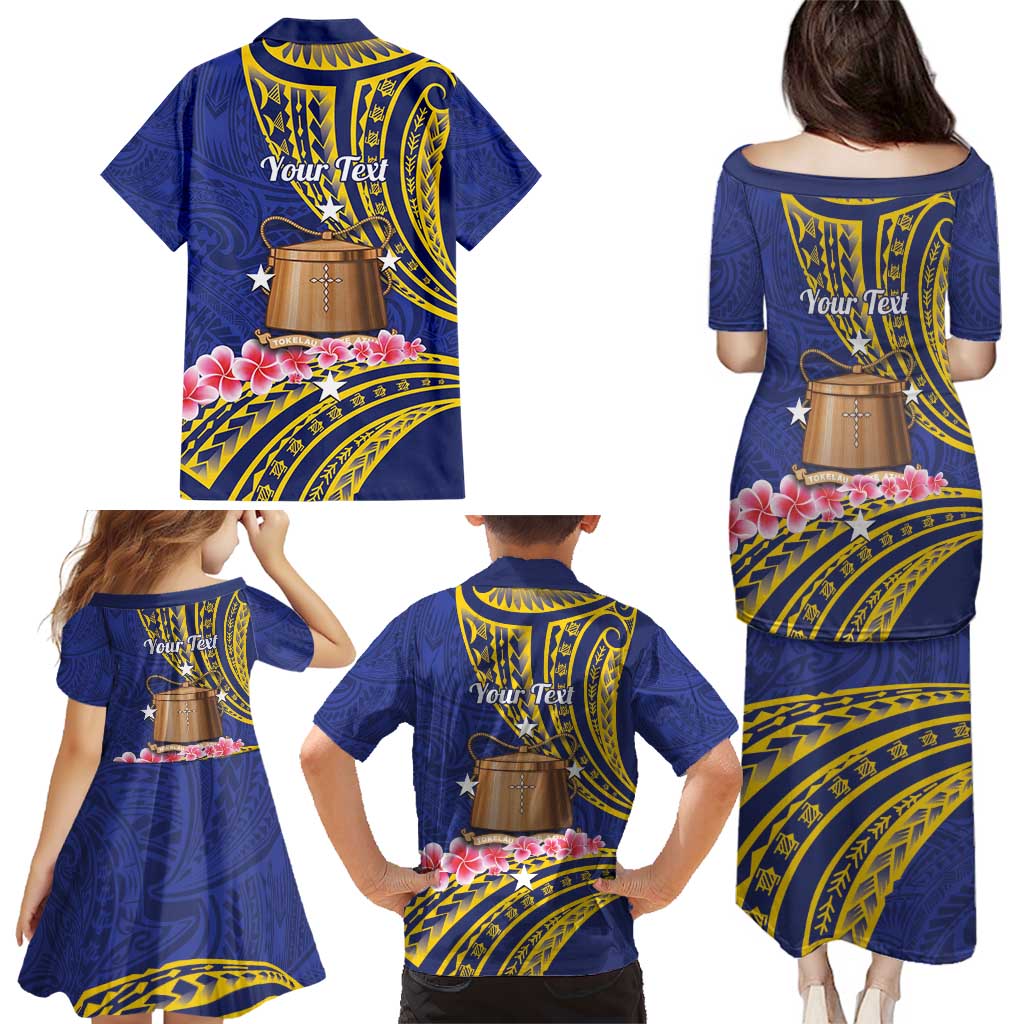 Personalised Tokelau Tokehega Day Family Matching Puletasi and Hawaiian Shirt Tokelauan Tatau Flag Color LT14 - Polynesian Pride