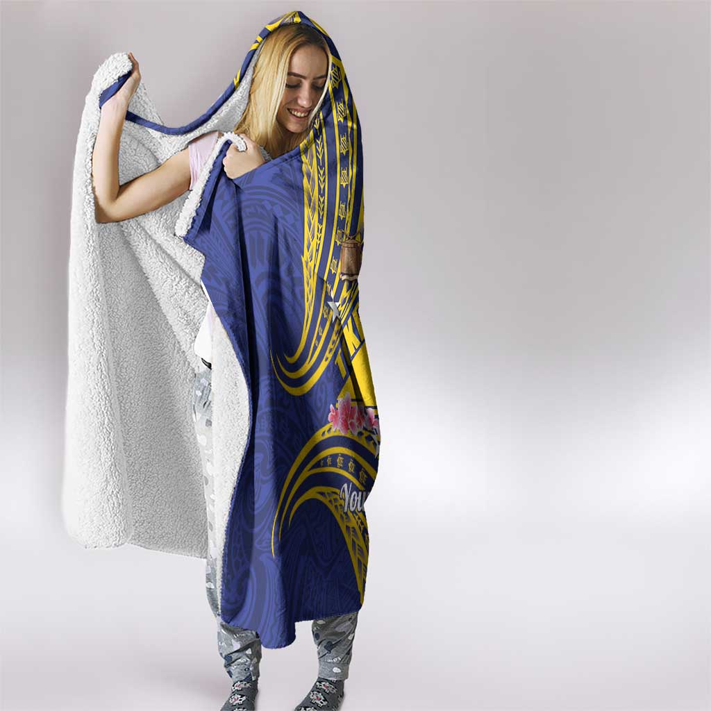 Personalised Tokelau Tokehega Day Hooded Blanket Tokelauan Tatau Flag Color - Polynesian Pride