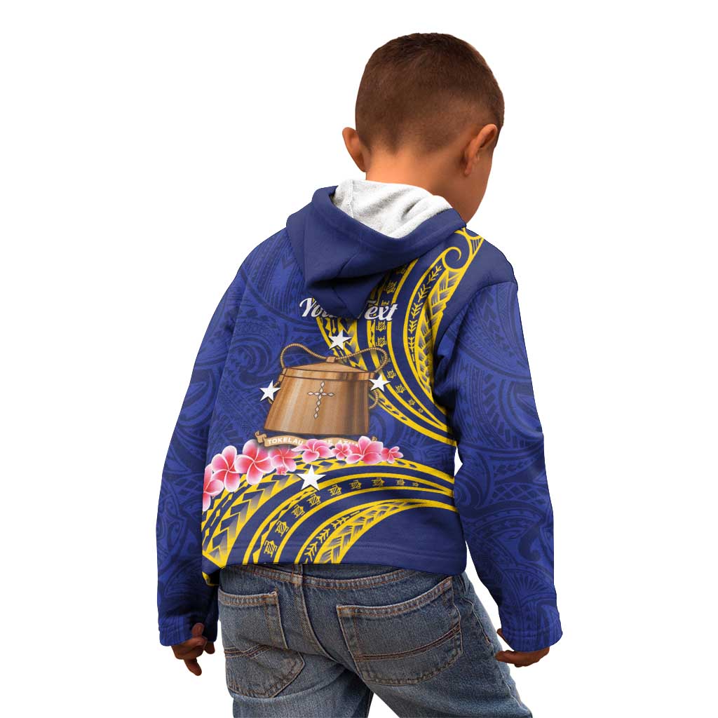 Personalised Tokelau Tokehega Day Kid Hoodie Tokelauan Tatau Flag Color LT14 - Polynesian Pride