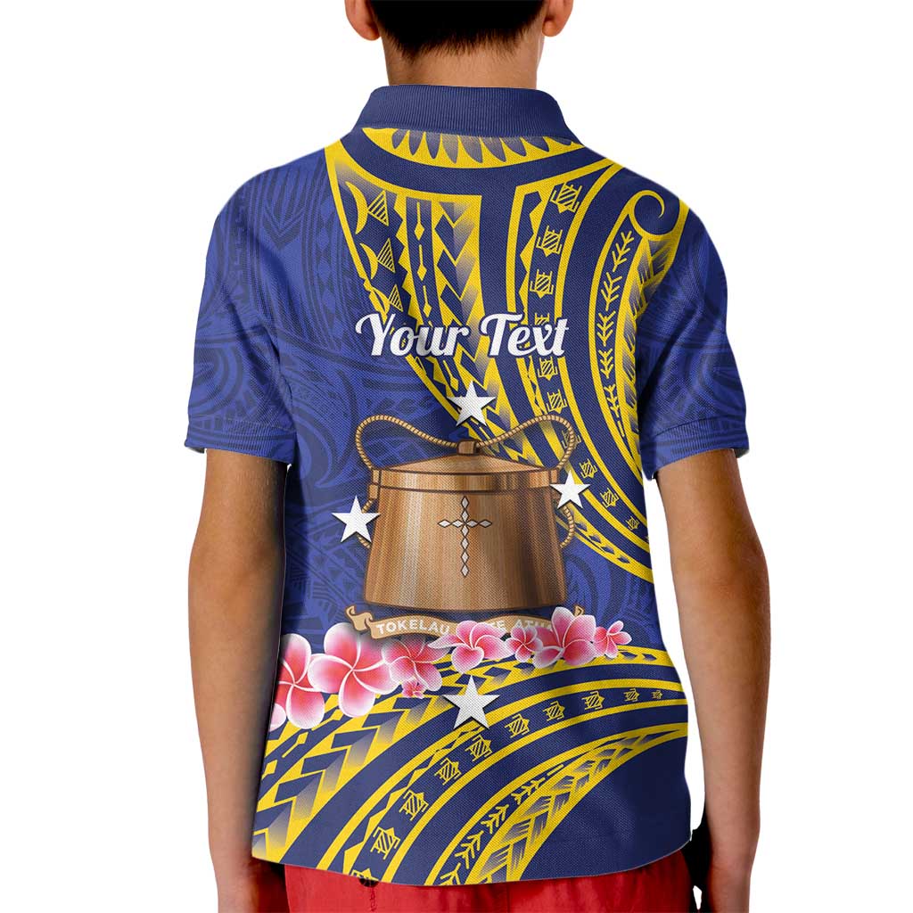 Personalised Tokelau Tokehega Day Kid Polo Shirt Tokelauan Tatau Flag Color LT14 - Polynesian Pride