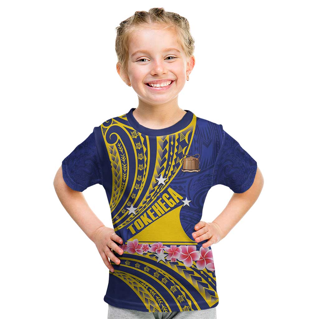 Personalised Tokelau Tokehega Day Kid T Shirt Tokelauan Tatau Flag Color - Polynesian Pride