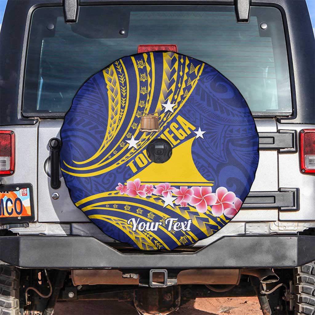 Personalised Tokelau Tokehega Day Spare Tire Cover Tokelauan Tatau Flag Color LT14 Blue - Polynesian Pride