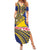 Personalised Tokelau Tokehega Day Summer Maxi Dress Tokelauan Tatau Flag Color - Polynesian Pride