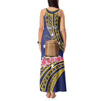 Personalised Tokelau Tokehega Day Tank Maxi Dress Tokelauan Tatau Flag Color LT14 - Polynesian Pride