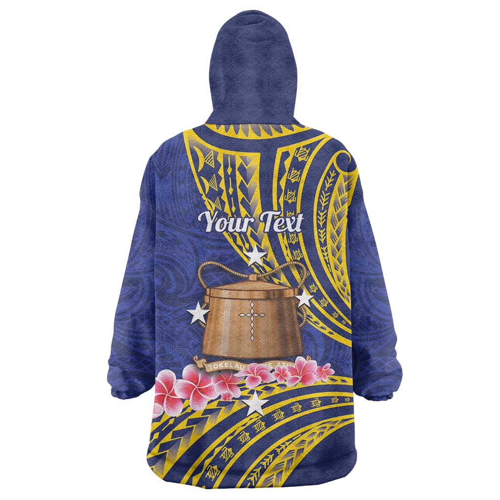Personalised Tokelau Tokehega Day Wearable Blanket Hoodie Tokelauan Tatau Flag Color LT14 - Polynesian Pride