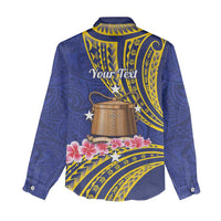 Personalised Tokelau Tokehega Day Women Casual Shirt Tokelauan Tatau Flag Color LT14 - Polynesian Pride