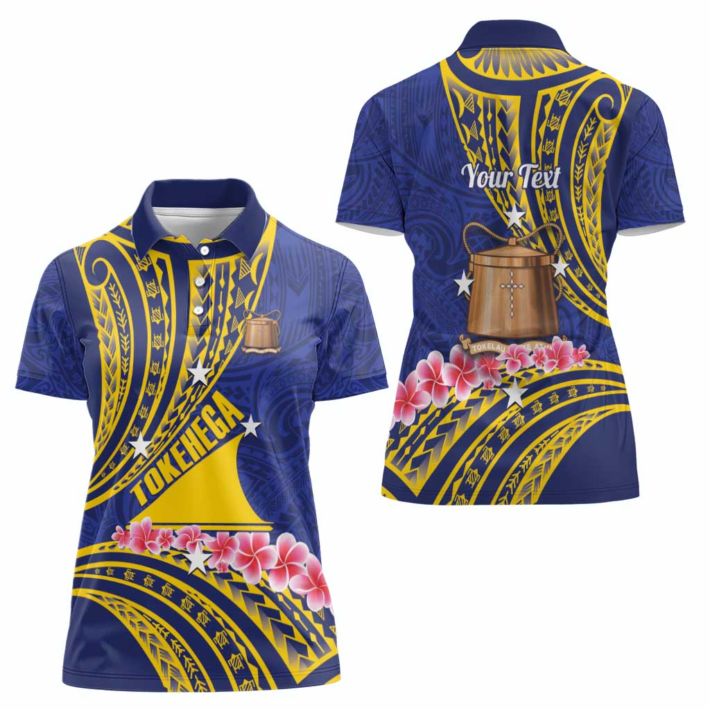 Personalised Tokelau Tokehega Day Women Polo Shirt Tokelauan Tatau Flag Color LT14 - Polynesian Pride
