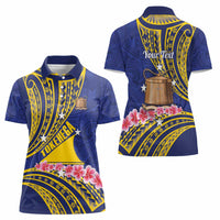 Personalised Tokelau Tokehega Day Women Polo Shirt Tokelauan Tatau Flag Color LT14 - Polynesian Pride