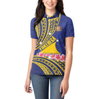 Personalised Tokelau Tokehega Day Women Polo Shirt Tokelauan Tatau Flag Color LT14 - Polynesian Pride