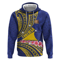 Personalised Tokelau Tokehega Day Zip Hoodie Tokelauan Tatau Flag Color LT14 Pullover Hoodie Blue - Polynesian Pride