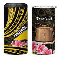 Personalised Tokelau Tokehega Day 4 in 1 Can Cooler Tumbler Tokelauan Tatau Black Color LT14 One Size: 16 oz Black - Polynesian Pride