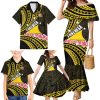 Personalised Tokelau Tokehega Day Family Matching Mermaid Dress and Hawaiian Shirt Tokelauan Tatau Black Color LT14 - Polynesian Pride