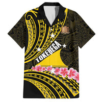 Personalised Tokelau Tokehega Day Family Matching Off The Shoulder Long Sleeve Dress and Hawaiian Shirt Tokelauan Tatau Black Color LT14 Dad's Shirt - Short Sleeve Black - Polynesian Pride