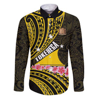 Personalised Tokelau Tokehega Day Family Matching Puletasi and Hawaiian Shirt Tokelauan Tatau Black Color LT14 Dad's Shirt - Long Sleeve Black - Polynesian Pride