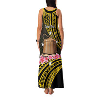 Personalised Tokelau Tokehega Day Family Matching Tank Maxi Dress and Hawaiian Shirt Tokelauan Tatau Black Color LT14 - Polynesian Pride