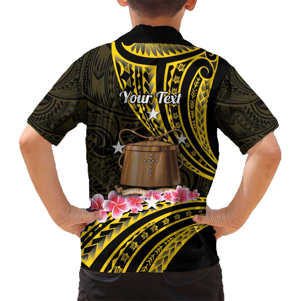 Personalised Tokelau Tokehega Day Kid Hawaiian Shirt Tokelauan Tatau Black Color LT14 - Polynesian Pride