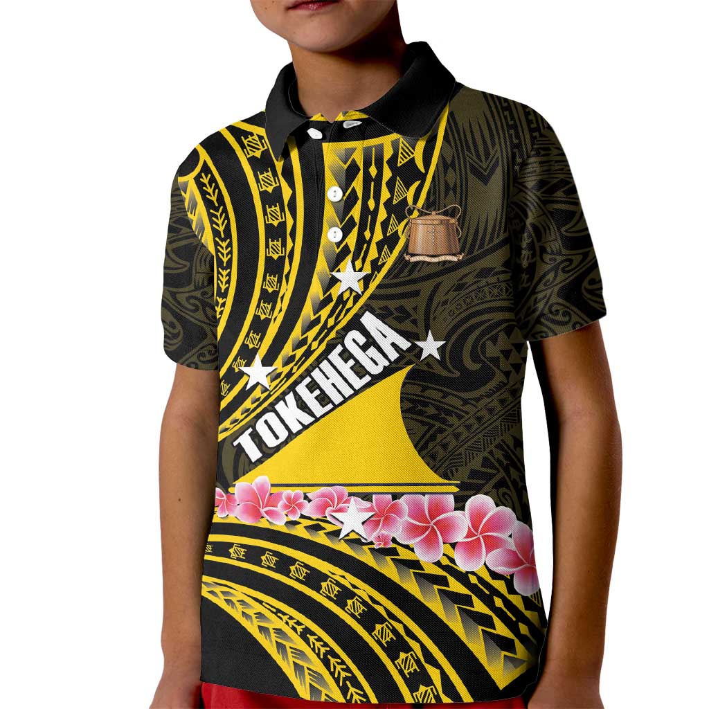 Personalised Tokelau Tokehega Day Kid Polo Shirt Tokelauan Tatau Black Color LT14 Kid Black - Polynesian Pride