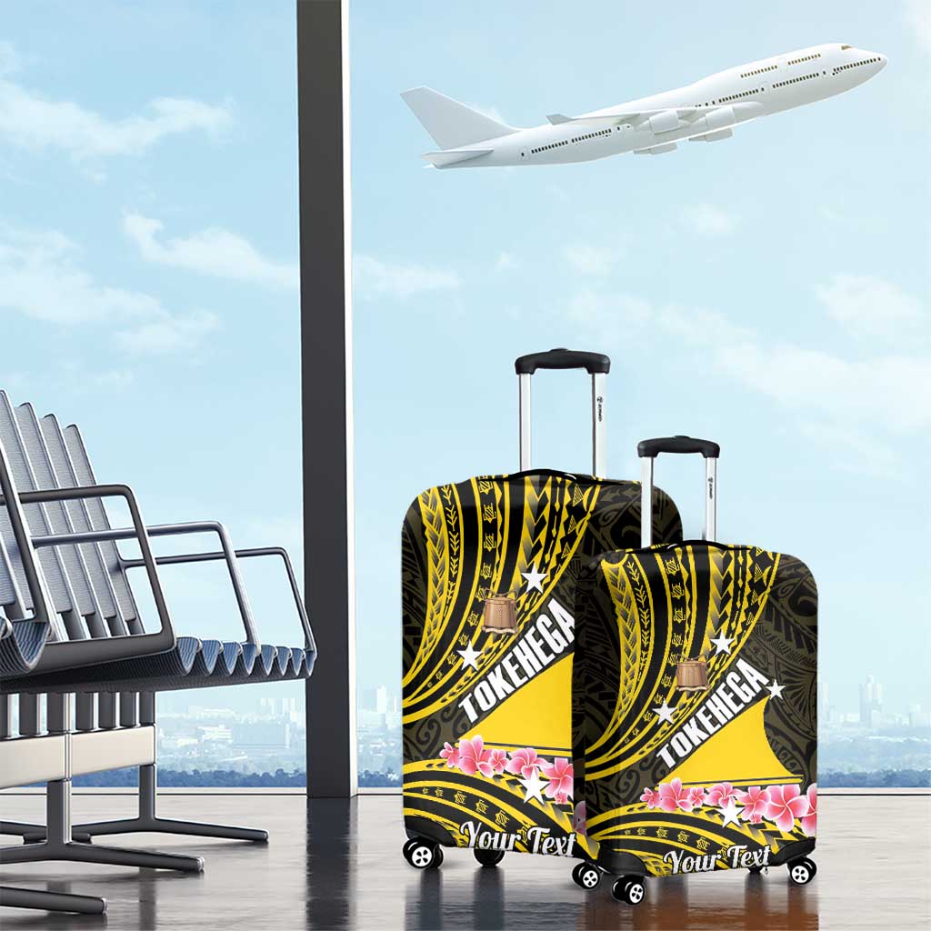 Personalised Tokelau Tokehega Day Luggage Cover Tokelauan Tatau Black Color - Polynesian Pride