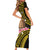 Personalised Tokelau Tokehega Day Short Sleeve Bodycon Dress Tokelauan Tatau Black Color - Polynesian Pride