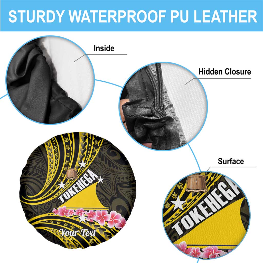 Personalised Tokelau Tokehega Day Spare Tire Cover Tokelauan Tatau Black Color LT14 - Polynesian Pride