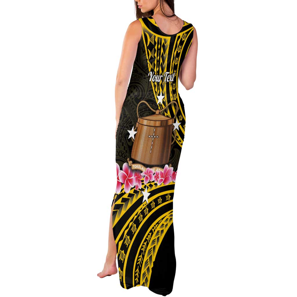 Personalised Tokelau Tokehega Day Tank Maxi Dress Tokelauan Tatau Black Color LT14 - Polynesian Pride