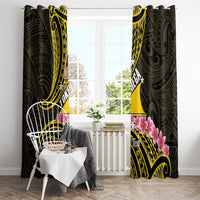 Personalised Tokelau Tokehega Day Window Curtain Tokelauan Tatau Black Color - Polynesian Pride