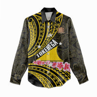Personalised Tokelau Tokehega Day Women Casual Shirt Tokelauan Tatau Black Color LT14 - Polynesian Pride