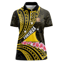 Personalised Tokelau Tokehega Day Women Polo Shirt Tokelauan Tatau Black Color LT14 Female Black - Polynesian Pride