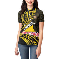 Personalised Tokelau Tokehega Day Women Polo Shirt Tokelauan Tatau Black Color LT14 - Polynesian Pride