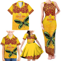 Personalised Tufi Tapa and Tattoo Festival Family Matching Tank Maxi Dress and Hawaiian Shirt PNG Oro Butterfly Tapa Pattern LT14 - Polynesian Pride