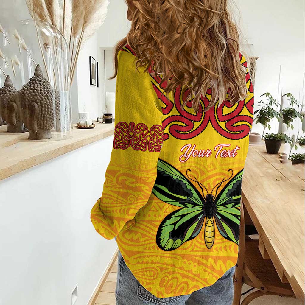 Personalised Tufi Tapa and Tattoo Festival Women Casual Shirt PNG Oro Butterfly Tapa Pattern LT14 - Polynesian Pride