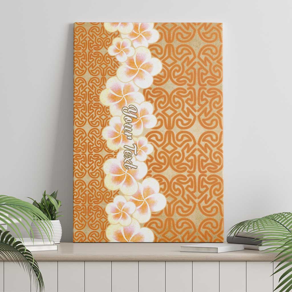 Personalised Tufi Tapa and Tattoo Festival Canvas Wall Art Oro Tapa Cloth With Plumeria LT14 - Polynesian Pride