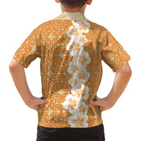 Personalised Tufi Tapa and Tattoo Festival Family Matching Tank Maxi Dress and Hawaiian Shirt Oro Tapa Cloth With Plumeria LT14 - Polynesian Pride