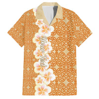 Personalised Tufi Tapa and Tattoo Festival Hawaiian Shirt Oro Tapa Cloth With Plumeria LT14 Brown - Polynesian Pride