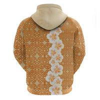 Personalised Tufi Tapa and Tattoo Festival Hoodie Oro Tapa Cloth With Plumeria LT14 - Polynesian Pride