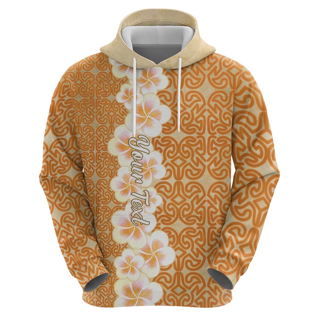 Personalised Tufi Tapa and Tattoo Festival Hoodie Oro Tapa Cloth With Plumeria LT14 - Polynesian Pride