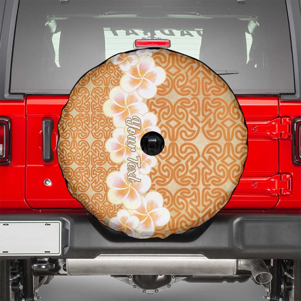 Personalised Tufi Tapa and Tattoo Festival Spare Tire Cover Oro Tapa Cloth With Plumeria LT14 - Polynesian Pride