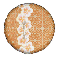 Personalised Tufi Tapa and Tattoo Festival Spare Tire Cover Oro Tapa Cloth With Plumeria LT14 - Polynesian Pride