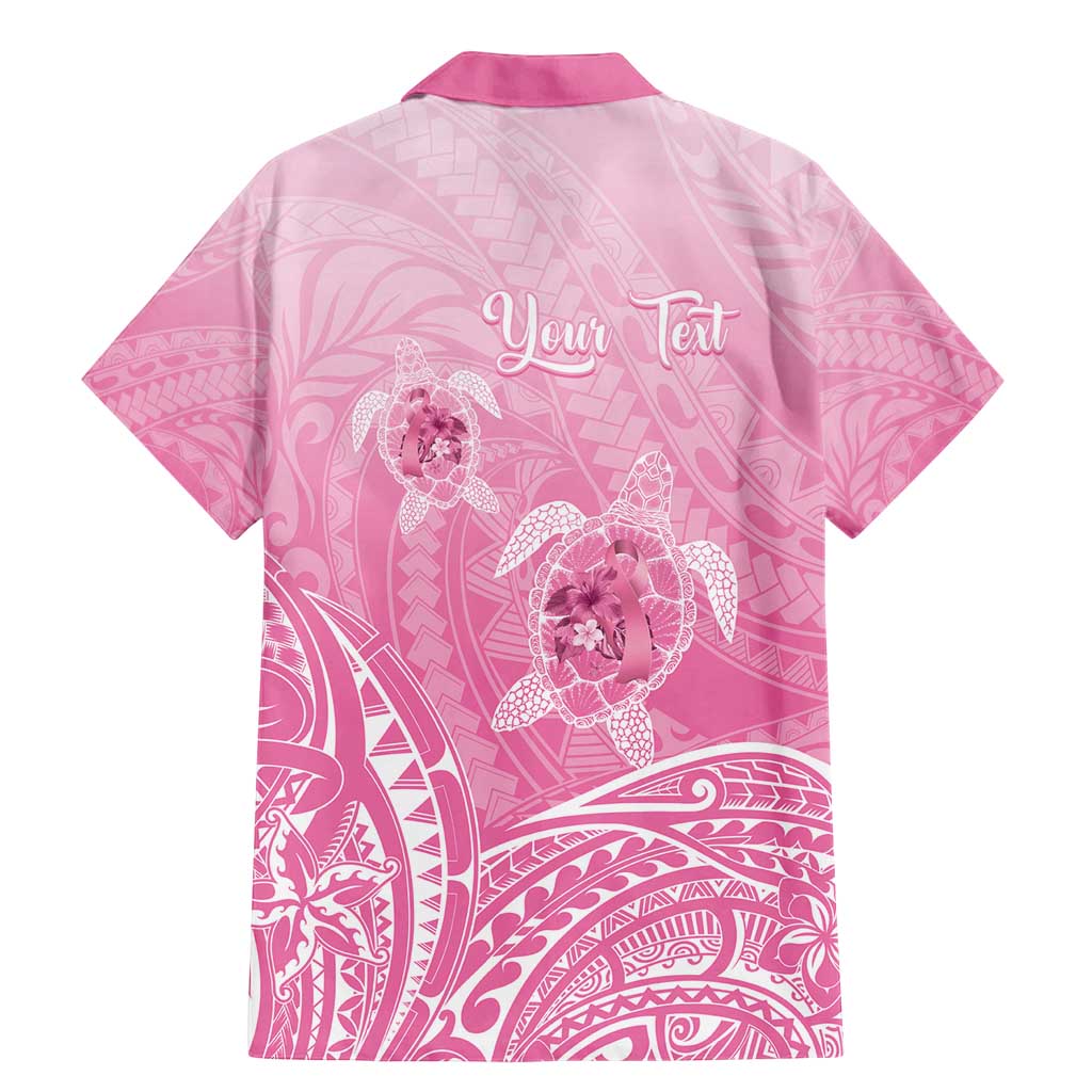 Personalised Polynesia Breast Cancer Awareness Family Matching Mermaid Dress and Hawaiian Shirt No One Fights Alone Turtle Ribbon - Pink Version LT14 - Polynesian Pride