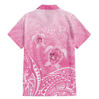 Personalised Polynesia Breast Cancer Awareness Family Matching Mermaid Dress and Hawaiian Shirt No One Fights Alone Turtle Ribbon - Pink Version LT14 - Polynesian Pride