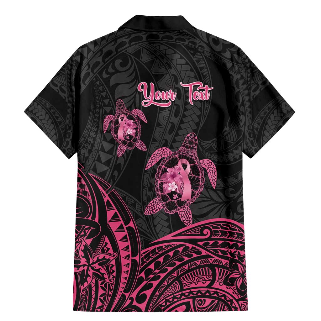 Personalised Polynesia Breast Cancer Awareness Family Matching Mermaid Dress and Hawaiian Shirt No One Fights Alone Turtle Ribbon - Black Version LT14 - Polynesian Pride