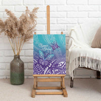 Polynesia Suicide Prevention Month Canvas Wall Art Butterfly Purple And Teal Ribbon Tomorrow Needs You LT14 - Polynesian Pride