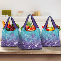 Polynesia Suicide Prevention Month Grocery Bag Butterfly Purple And Teal Ribbon Tomorrow Needs You LT14 3-pack One Size Teal - Polynesian Pride