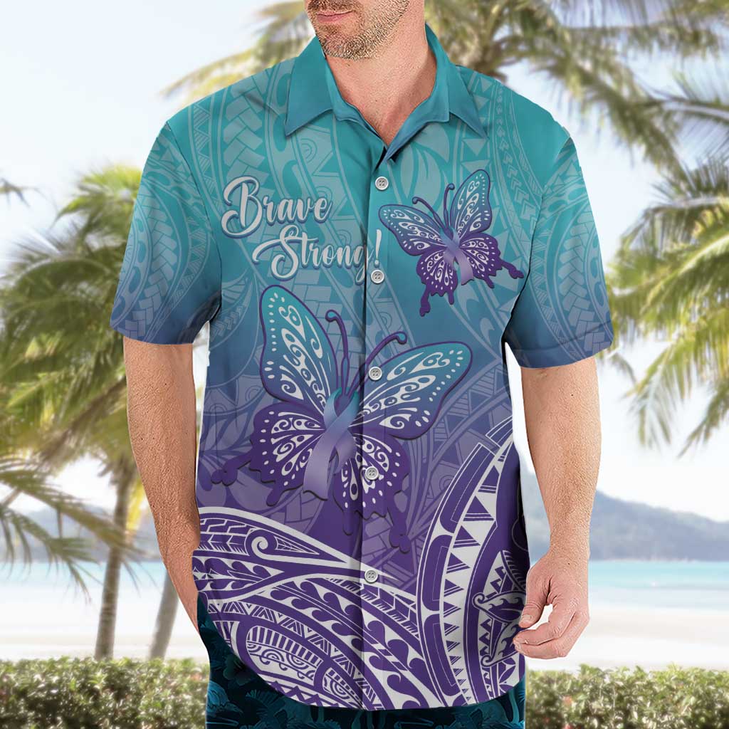 Polynesia Suicide Prevention Month Hawaiian Shirt Butterfly Purple And Teal Ribbon Tomorrow Needs You LT14 - Polynesian Pride