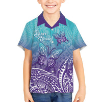 Polynesia Suicide Prevention Month Hawaiian Shirt Butterfly Purple And Teal Ribbon Tomorrow Needs You LT14 - Polynesian Pride