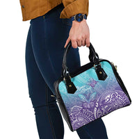 Polynesia Suicide Prevention Month Shoulder Handbag Butterfly Purple And Teal Ribbon Tomorrow Needs You