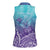 Polynesia Suicide Prevention Month Women Sleeveless Polo Shirt Butterfly Purple And Teal Ribbon Tomorrow Needs You