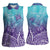 Polynesia Suicide Prevention Month Women Sleeveless Polo Shirt Butterfly Purple And Teal Ribbon Tomorrow Needs You