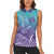 Polynesia Suicide Prevention Month Women Sleeveless Polo Shirt Butterfly Purple And Teal Ribbon Tomorrow Needs You