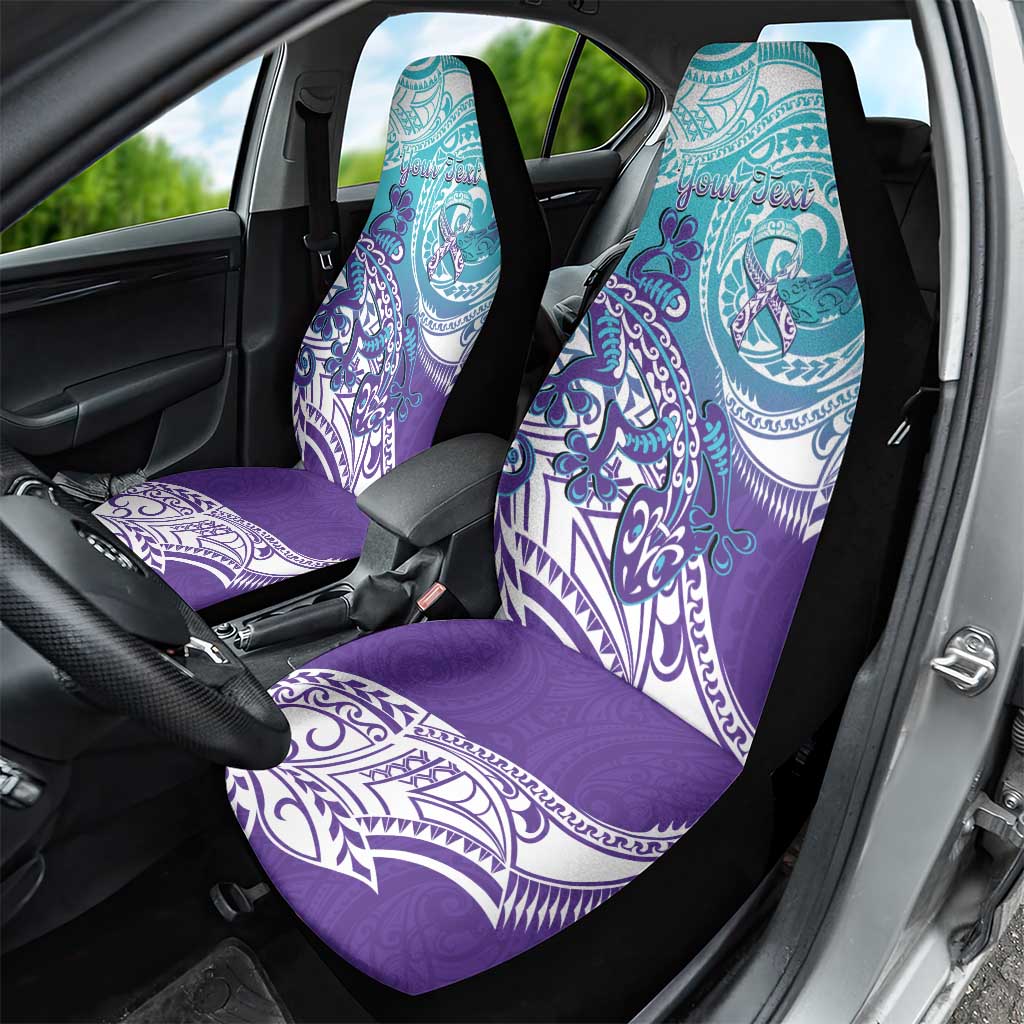 Personalised New Zealand Suicide Prevention Month Car Seat Cover You Matter NZ Fern With Maori Koru Lizard LT14 - Polynesian Pride